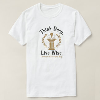 Design de Camiseta Tipografia do Dia da Filosofia