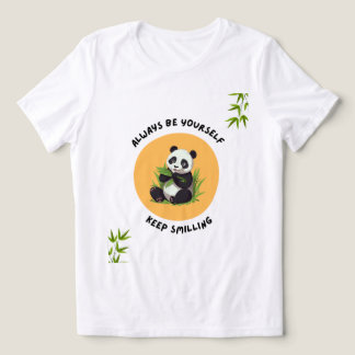 Design de Camiseta Vibrações de Panda Divertido