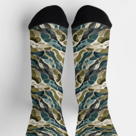 Design de camuflagem em verdes e beges