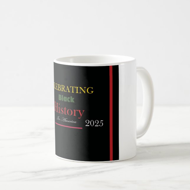 Design de caneca de café mês da história negra (Frente Esquerda)