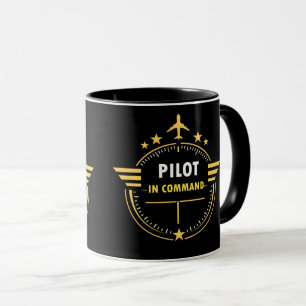Design de Caneca de Piloto de Aviação Personalizad