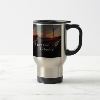 Design de caneca de viagem colorido Inspiron Sunse