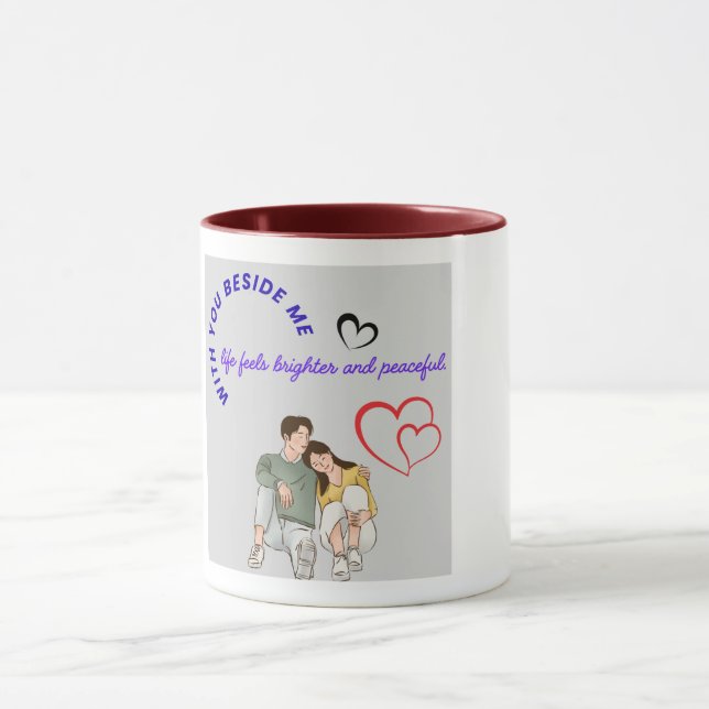 Design de Caneca para Amantes Românticos (Centro)