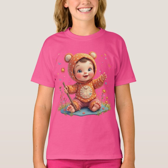 Design De Caractere De Camisa Para Crianças (Frente)