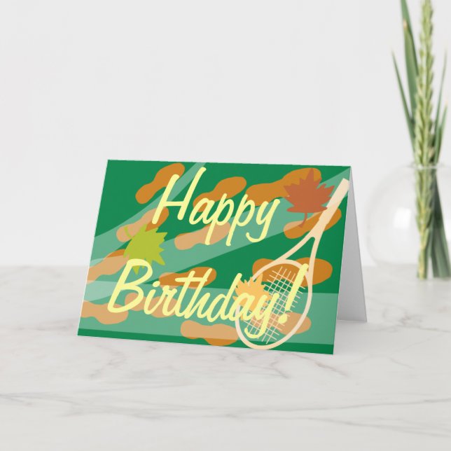 Design de cartão de aniversário de tênis (Frente)