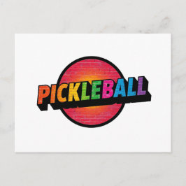 design de cartão de anúncio de pickleball preto e 