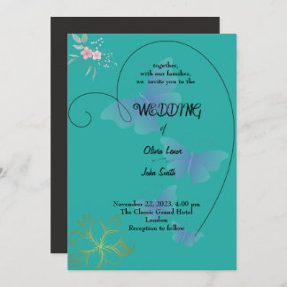 Design de cartão de casamento Elegante