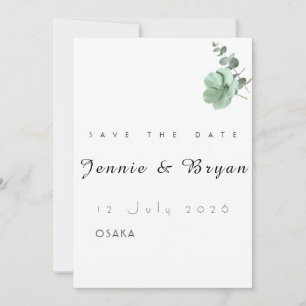 Design de cartão de casamento simples e elegante