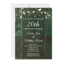 Design de Cartão de Convite para 20 Verde