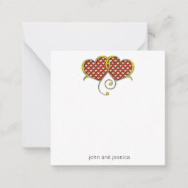 Design de cartão de nota Eu amo você