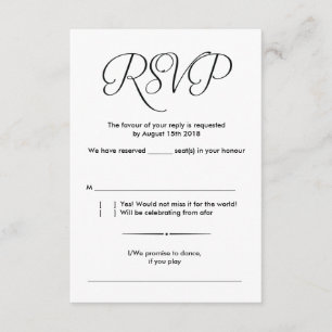 design de cartão de RSVP de casamento rústico mode