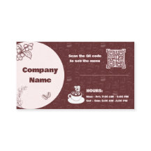 Design de Cartão de Visita Burgundy Coffee Shop