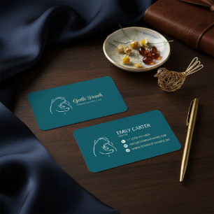 Design de Cartão de Visita com Logotipo de Urso Mi
