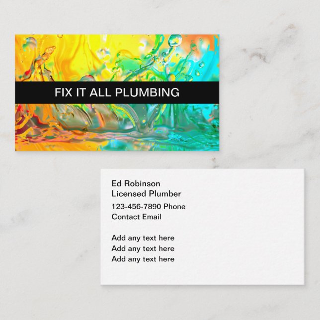 Design de Cartão de visita de Canalizador Mais Exc (Frente/Verso)