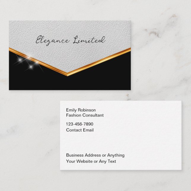 Design de cartão de visita de consultor sofisticad (Frente/Verso)