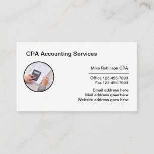 Design de cartão de visita de contador CPA corpora
