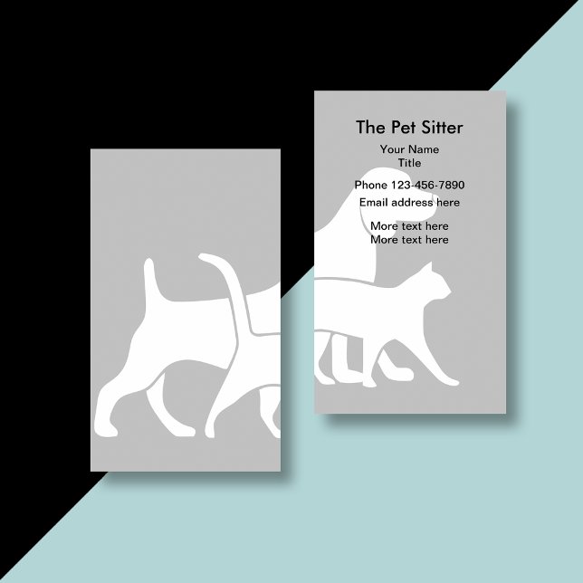 Design de Cartão de visita de de lado duplo Sitter (pet sitter)