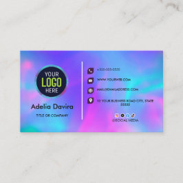 Design de Cartão de Visita Luxuoso com Pedra Opala