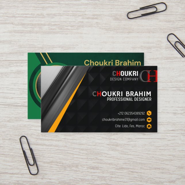 Design de Cartão de visita profissional (Frente/Verso In Situ)