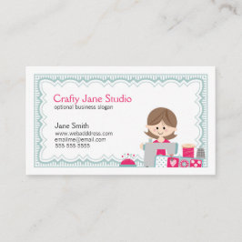 Design de cartão de visita Sewing esperto