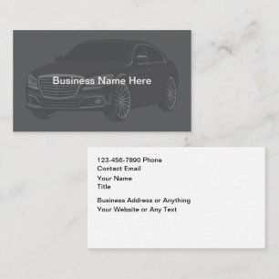 Design de Cartão de Visita Tema Automotivo