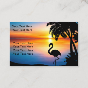 Design de Cartões de Visita Cênicos Pôr do Sol Tro