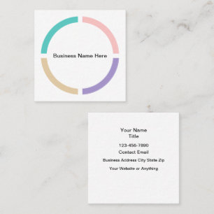 Design de Cartões de Visita Coloridos Pastel Tendê