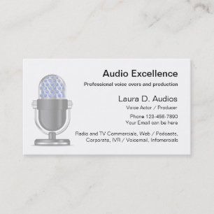 Design de Cartões de visitas de Atores de Voz Prof