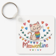 Design de Chaveiro de Meowentine para os amantes d