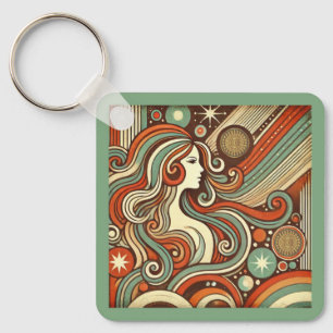 Design de Chaveiro de metal do Virgo Zodiac