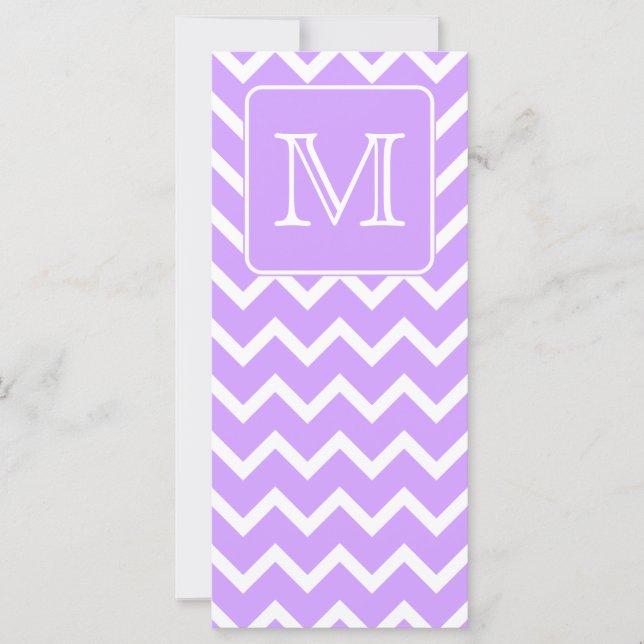 Design de Chevron roxo e branco. Monograma persona (Frente)