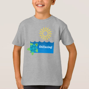 Design de Chillaxismo de Tartaruga - Camisa T Bási