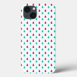 Design de chuva azul e branco vermelho