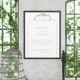 Design de Convite de Casamento Clássico Elegante