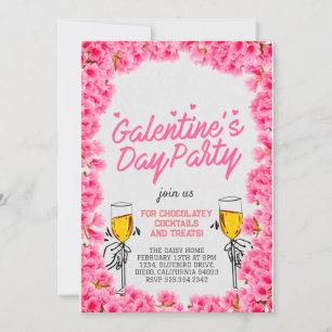 Design de convite de festas do dia de Galentine