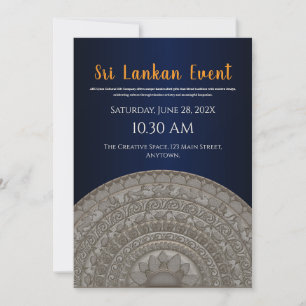 design de convite do Sri Lanka