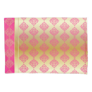 Design de Cor damasco Dourada e rosa