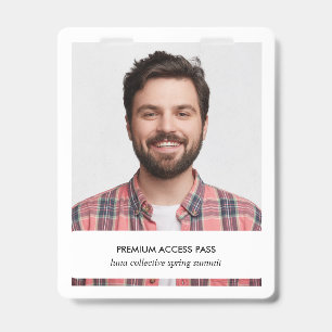 Design de Crachá de Acesso VIP para Conferências c
