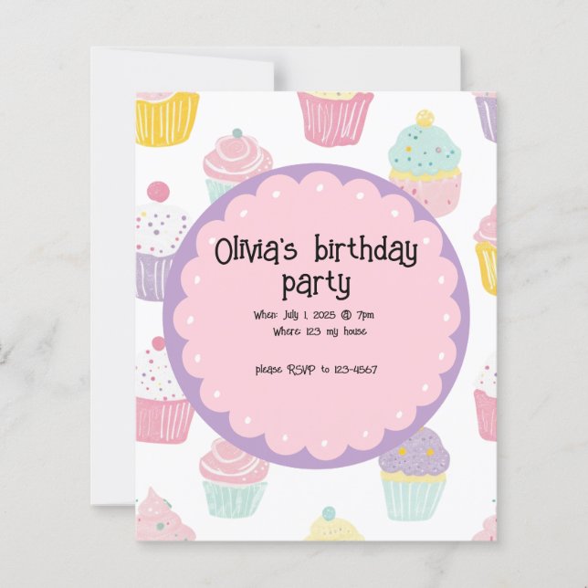 design de cupcake personalizado (Frente)