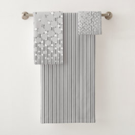 Design de densidade na Cinza - Conjunto de toalhas