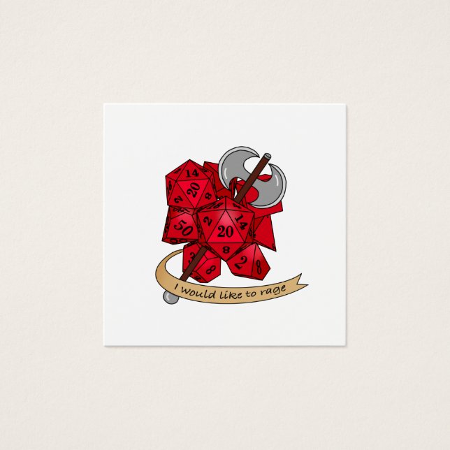 Design de Dice Barbary (Frente)