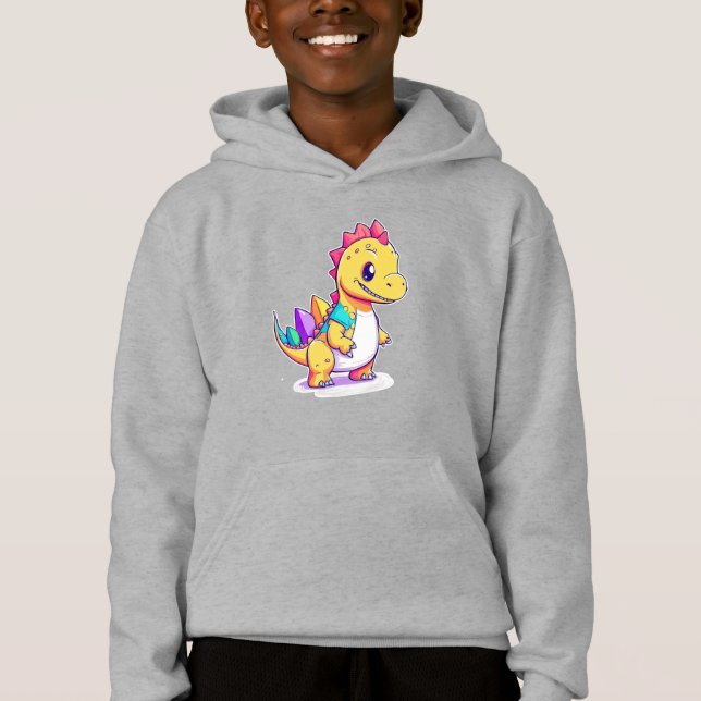 Design de Dinossauro Bonito para Crianças T-Shirt (Frente)