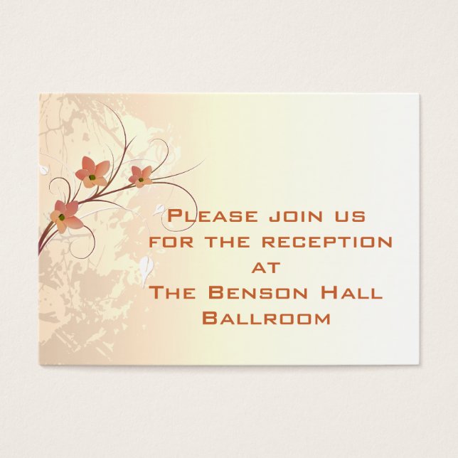 design de espiral de flores laranja elegantes (Frente)