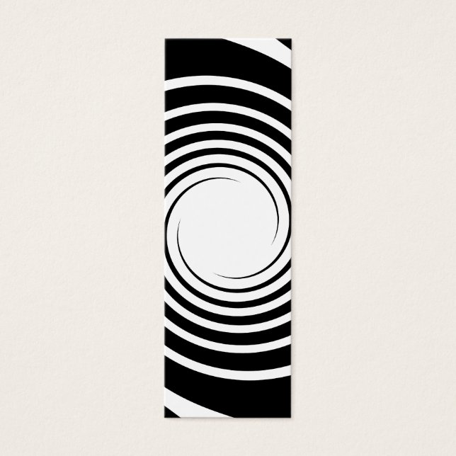 Design de espiral preto e branco. (Frente)