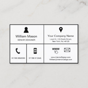 Design de Estilo de Metro Preto e Branco - Cartão 