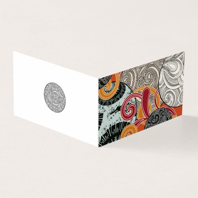 Design de estilo japonês com bolas e espirais verm (Exterior)