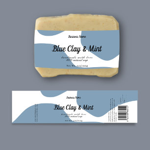 Design de Etiqueta Azul de Sabão Moderno