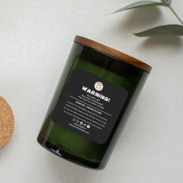 Design de Etiqueta de Aviso do Produto de Velas