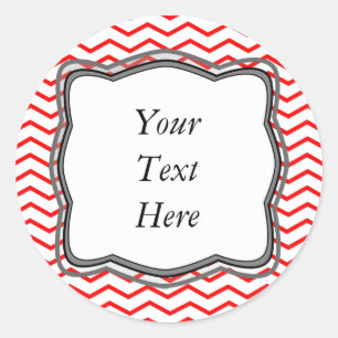 Design de Etiqueta de Cevrons Vermelhos