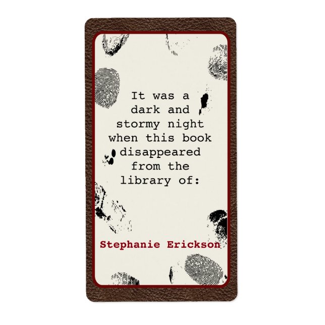 Design de Etiqueta de Livro Misterioso (Frente)